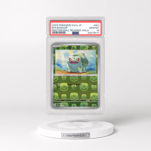 2023 Japanese Pokémon Card 151 #001 Bulbasaur - Reverse Holo Master Ball (PSA 10 GEM MINT)
