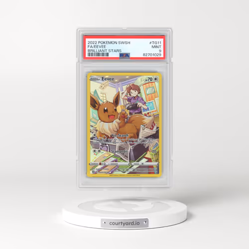2022 Pokémon Sword & Shield Brilliant Stars #TG11 Eevee - Full Art (PSA 9 MINT)