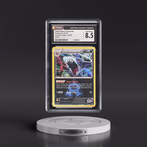 2015 Pokémon XY Double Crisis #21 Team Aqua's Sharpedo - Holo (CGC 8.5 NM-MT+)