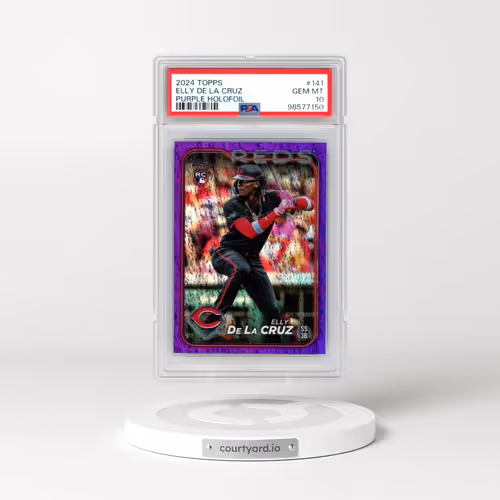 2024 Topps #141 Elly de La Cruz - Purple Holofoil (PSA 10 GEM MINT)