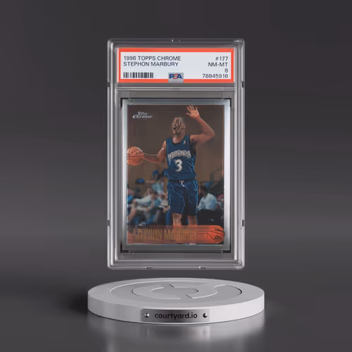 1996 Topps Chrome #177 Stephon Marbury - Refractor (PSA 8 NM-MT)