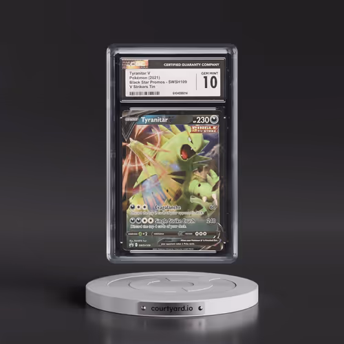 2017 Black Star Promos - Sword & Shield #SWSH109 Tyranitar V - Holo V Strikers Tin (CGC 10 GEM MINT)