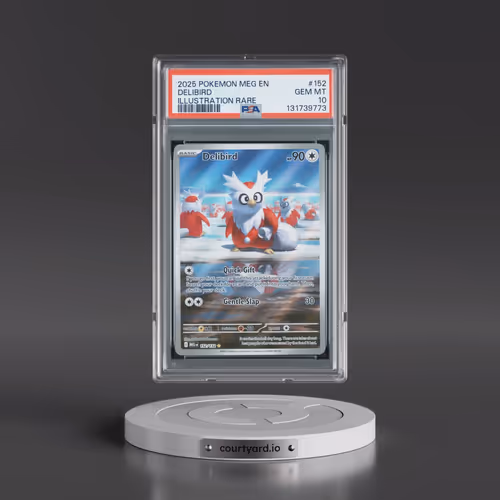 2025 Pokémon Meg EN-Mega Evolution #152 Delibird - Illustration Rare (PSA 10 GEM MINT)