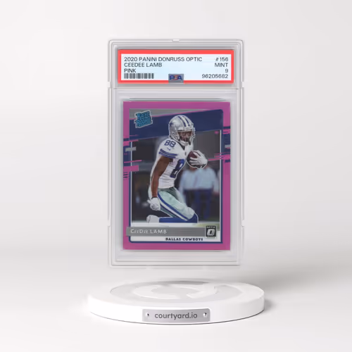 2020 Panini Donruss Optic #156 Ceedee Lamb - Pink (PSA 9 MINT)