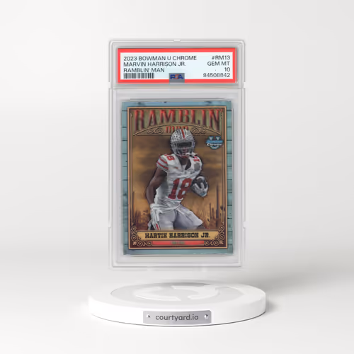 2023 Bowman University Chrome Ramblin' Man #RM13 Marvin Harrison Jr. (PSA 10 GEM MINT)