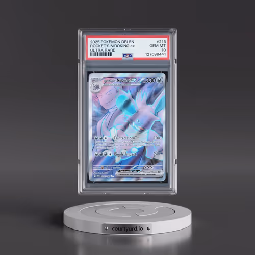 2025 Pokémon Dri EN-Destined Rivals #216 Team Rocket's Nidoking EX - Holo Ultra Rare (PSA 10 GEM MIN