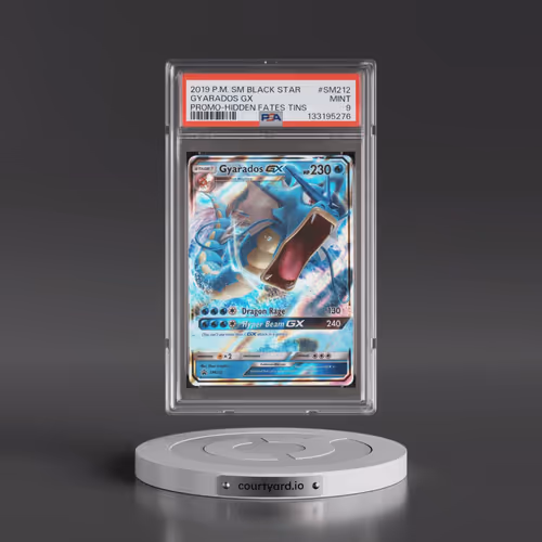 2019 Pokémon SM Black Star Promo #SM212 Gyarados GX - Holo Hidden Fates Tins (PSA 9 MINT)