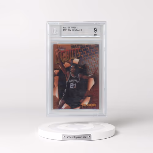 1997 Finest #101 Tim Duncan - w/Coating (BGS 9 MINT)