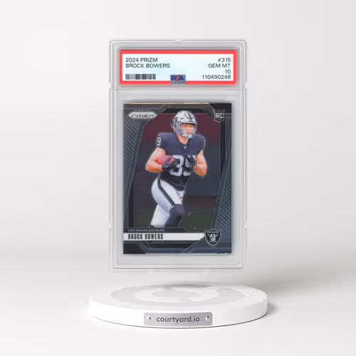 2024 Panini Prizm #315 Brock Bowers (PSA 10 GEM MINT)