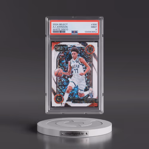 2024 Panini Select #300 AJ Johnson - White Disco (PSA 9 MINT)