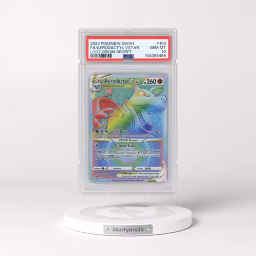 2022 Pokémon Sword & Shield Lost Origin #199 Aerodactyl Vstar - Full Art Secret (PSA 10 GEM MINT)