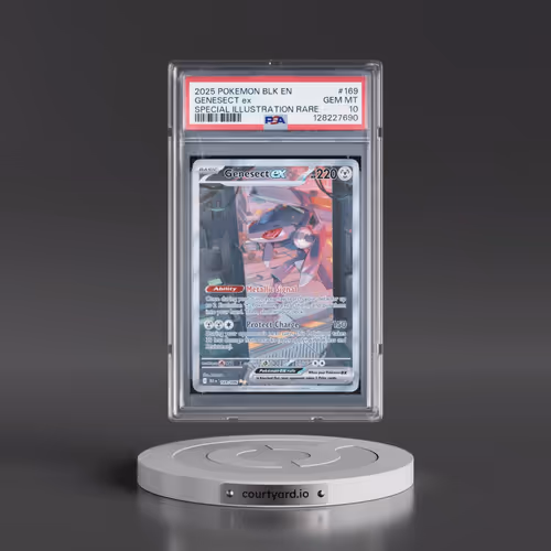 2025 Pokémon Blk EN-Black Bolt #169 Genesect EX - Holo Special Illustration Rare (PSA 10 GEM MINT)
