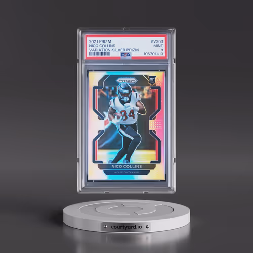 2021 Panini Prizm #V360 Nico Collins - Variation-Silver Prizm (PSA 9 MINT)