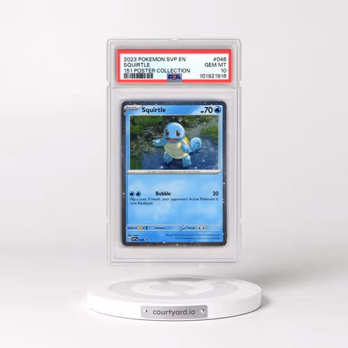 2023 Pokémon Svp EN-SV Black Star Promo #048 Squirtle - 151 Poster Collection (PSA 10 GEM MINT)