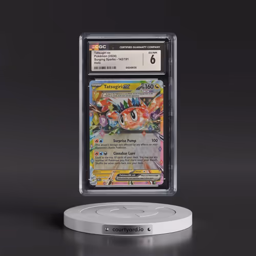 2024 Surging Sparks - SSP EN #142/191 Tatsugiri ex - Holo (CGC 6 EX-NM)