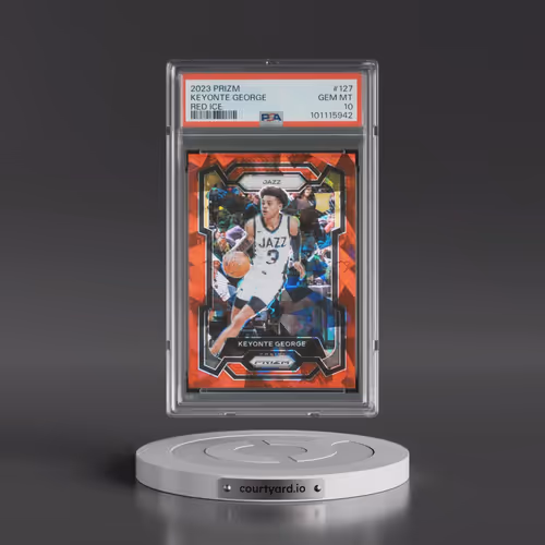 2023 Panini Prizm #127 Keyonte George - Red Ice (PSA 10 GEM MINT)