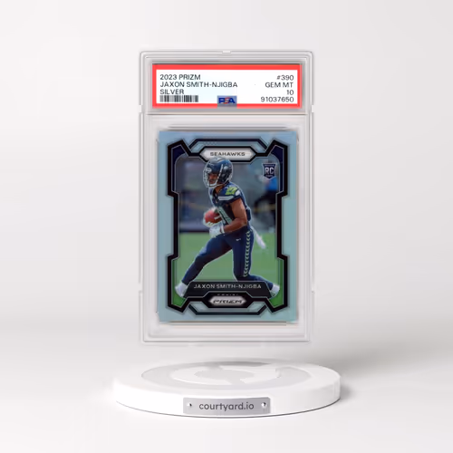 2023 Panini Prizm #390 Jaxon Smith-Njigba - Silver Prizm (PSA 10 GEM MINT)