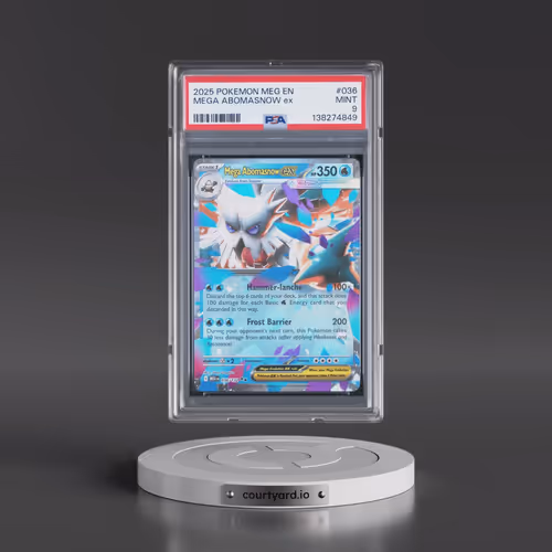 2025 Pokémon Meg EN-Mega Evolution #036 Mega Abomasnow EX - Holo (PSA 9 MINT)