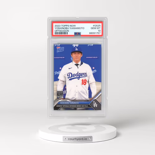 2023 Topps Now Offseason #OS25 Yoshinobu Yamamoto (PSA 10 GEM MINT)