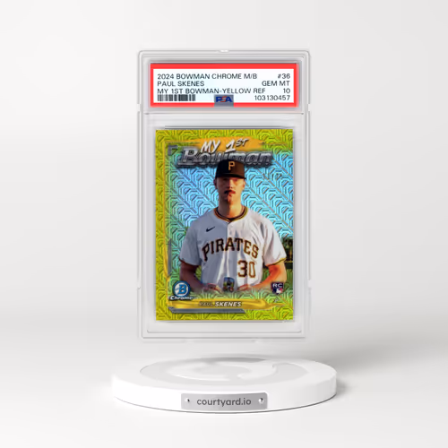 2024 Bowman Chrome Mega Box My 1st Bowman #36 Paul Skenes - Yellow Refractor (PSA 10 GEM MINT)