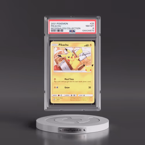 2021 Pokémon Mcdonald's Collection #25 Pikachu (PSA 8 NM-MT)