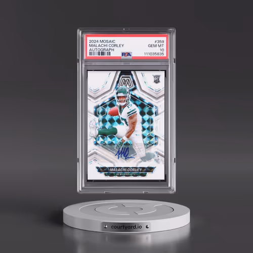 2024 Panini Mosaic #359 Malachi Corley - Autograph (PSA 10 GEM MINT)