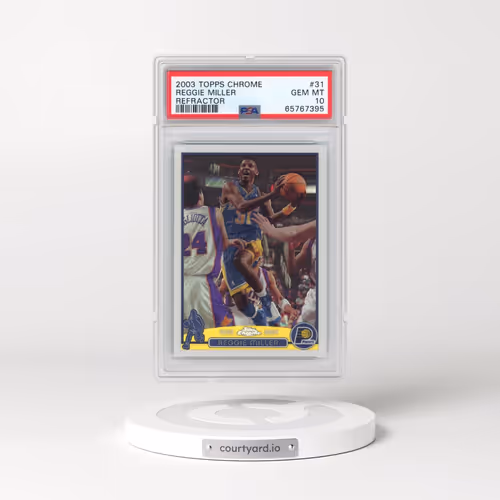 2003 Topps Chrome #31 Reggie Miller - Refractor (PSA 10 GEM MINT)