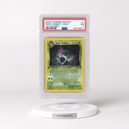 2000 Pokémon Rocket #7 Dark Golbat - 1st Edition Holo (PSA 7 NM)