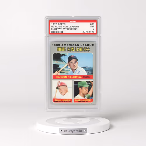 1970 Topps #66 AL Home Run Leaders - Killebrew/Howard/Jackson (PSA 7 NM)