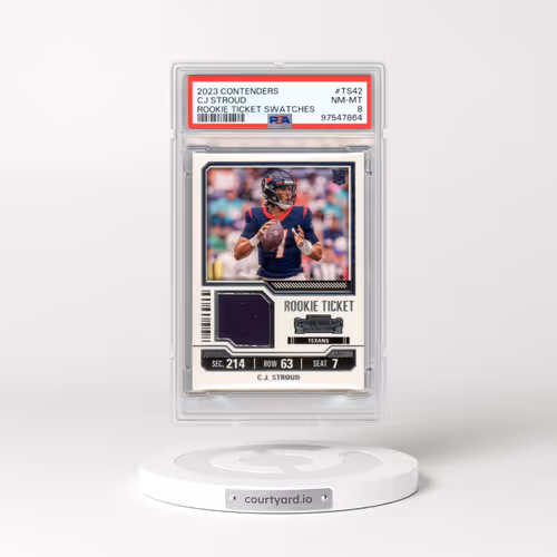 2023 Panini Contenders Rookie Ticket Swatches #TS42 CJ Stroud (PSA 8 NM-MT)