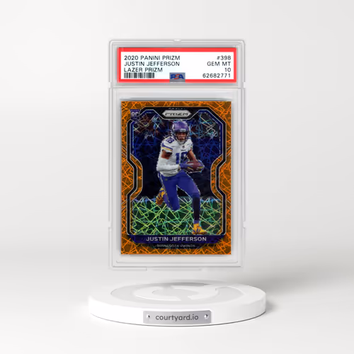 2020 Panini Prizm #398 Justin Jefferson - Lazer Prizm (PSA 10 GEM MINT)