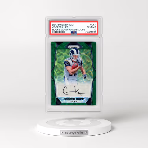 2017 Panini Prizm Rookie Autographs #CKP Cooper Kupp - Green Scope (PSA 10 GEM MINT)