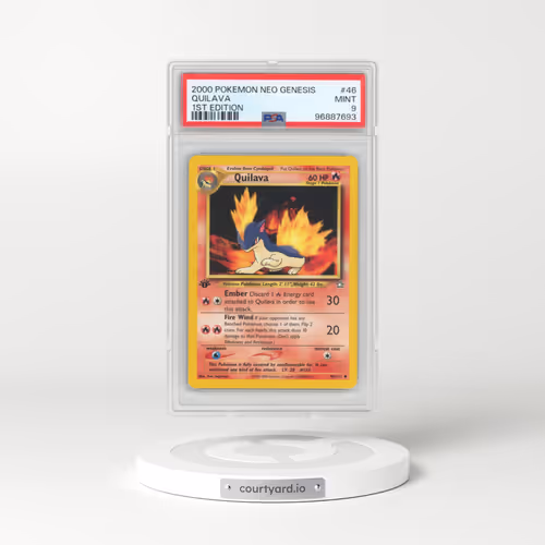 2000 Pokémon Neo Genesis #46 Quilava - 1st Edition (PSA 9 MINT)