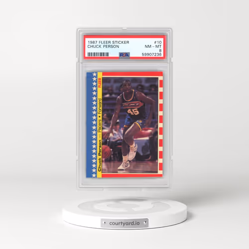 1987 Fleer Sticker #10 Chuck Person (PSA 8 NM-MT)