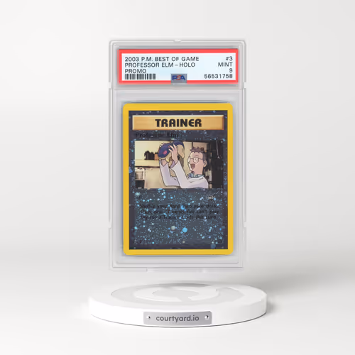 2003 Pokémon Best of Game Promo #3 Professor Elm - Reverse Foil (PSA 9 MINT)