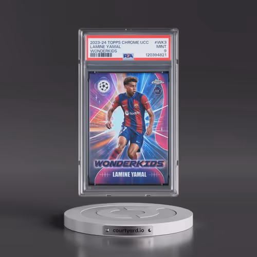 2023-24 Topps Chrome UEFA Club Competitions Wonderkids #WK3 Lamine Yamal (PSA 9 MINT)