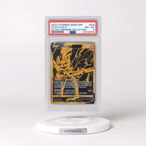 2020 Pokémon Swsh Black Star Promo #076 Zacian V - Holo Full Art Ultra Premium Collection (PSA 8 NM-