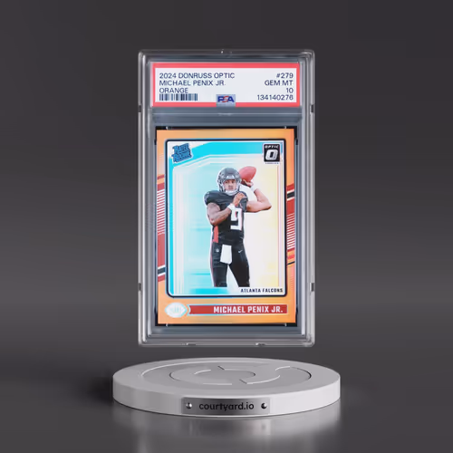 2024 Panini Donruss Optic #279 Michael Penix Jr. - Orange (PSA 10 GEM MINT)