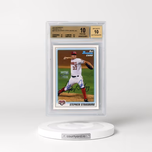 2010 Bowman Prospects #BP1b Stephen Strasburg AU (BGS 10 PRISTINE)