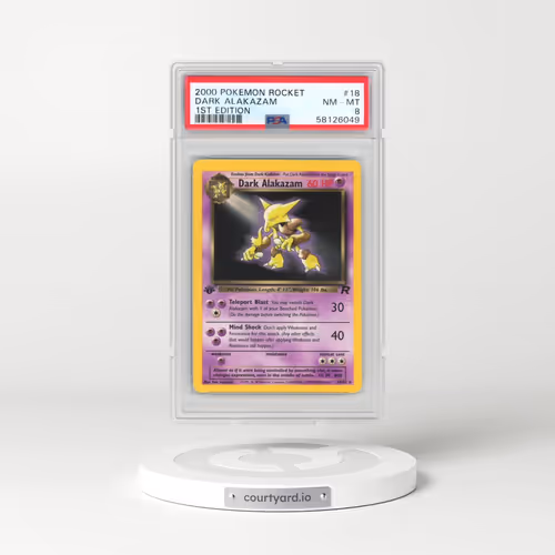 2000 Pokémon Rocket #18 Dark Alakazam - 1st Edition (PSA 8 NM-MT)