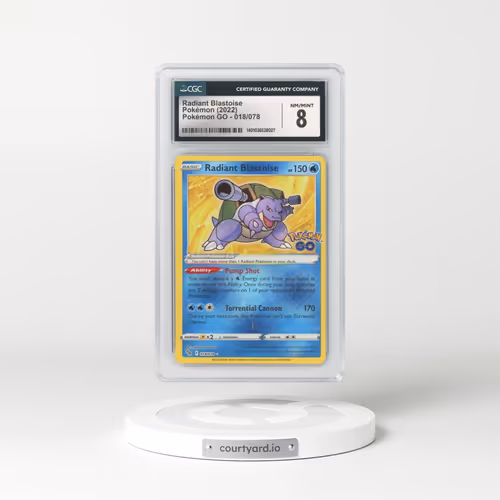 2022 Pokémon GO #018/078 Radiant Blastoise - Holo (CGC 8 NM-MT)