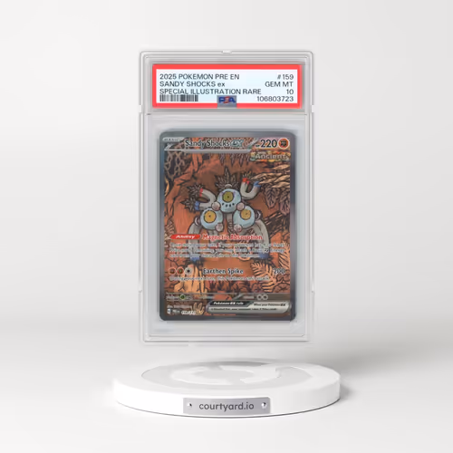 2025 Pokémon Pre EN-Prismatic Evolutions #159 Sandy Shocks EX - Holo Special Illustration Rare (PSA 10 GEM MINT)