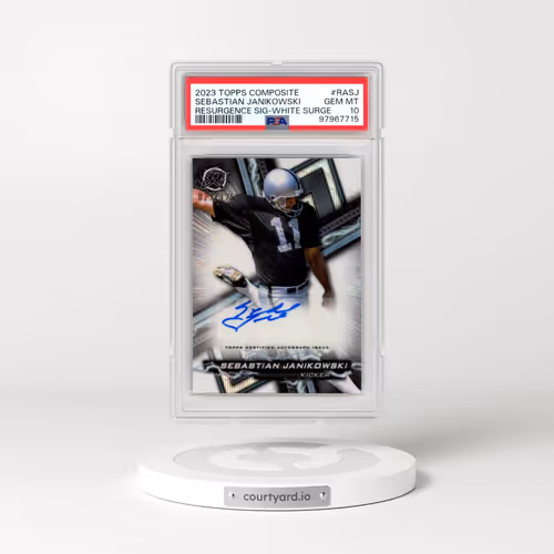 2023 Topps Composite Resurgence Signatures #RASJ Sebastian Janikowski - White Surge (PSA 10 GEM MINT)