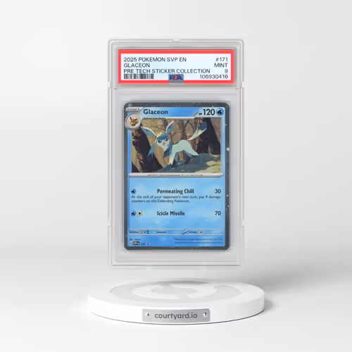 2025 Pokémon Svp EN-SV Black Star Promo #171 Glaceon - Prismatic Evolutions Tech Sticker Collection (PSA 9 MINT)