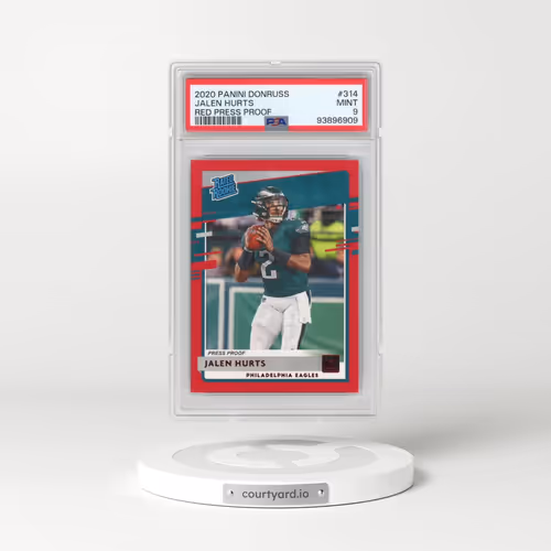2020 Panini Donruss #314 Jalen Hurts - Red Press Proof (PSA 9 MINT)