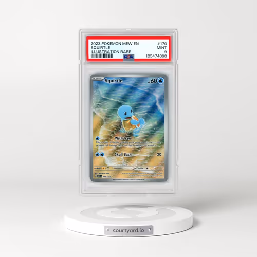 2023 Pokémon Mew EN-151 #170 Squirtle - Illustration Rare (PSA 9 MINT)