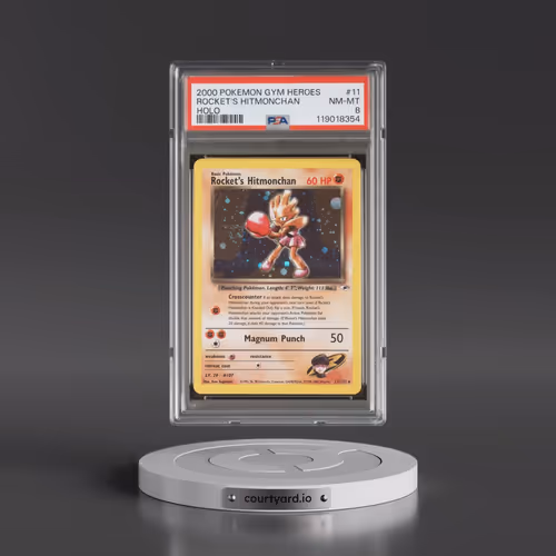 2000 Pokémon Gym Heroes #11 Rocket's Hitmonchan - Holo (PSA 8 NM-MT)