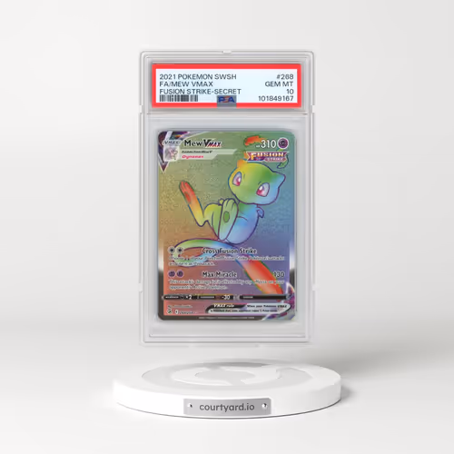 2021 Pokémon Sword & Shield Fusion Strike #268 Mew Vmax - Full Art Secret (PSA 10 GEM MINT)