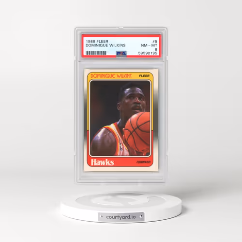 1988 Fleer #5 Dominique Wilkins (PSA 8 NM-MT)