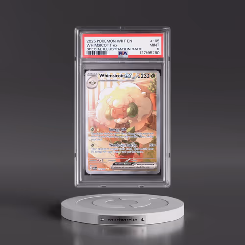 2025 Pokémon Wht EN-White Flare #165 Whimsicott EX - Holo Special Illustration Rare (PSA 9 MINT)